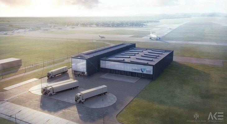 Planowany terminal lotniska w Balicach. Źródło wiz.: MI