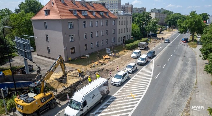 Budowa kanalizacji deszczowej. Fot. K. Krzemiński/MPWiK Gliwice