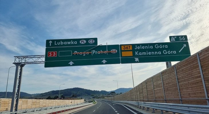 Droga ekspresowa S3 Kamienna Góra Północ–Lubawka (12 km). Fot. GDDKiA