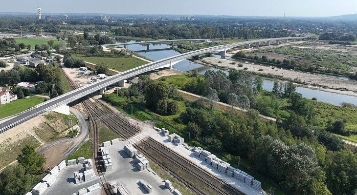 Łącznik z mostem do autostrady A4. Fot. ZDW w Krakowie