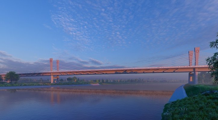 Taki będzie najdłuższy most na Podkarpaciu. Źródło wizualizacji: Strabag