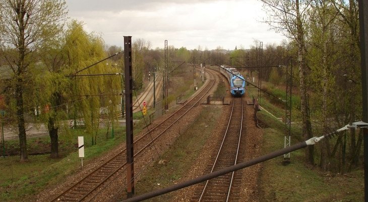 Magistrala kolejowa E65 na Śląsku. Fot. Systra