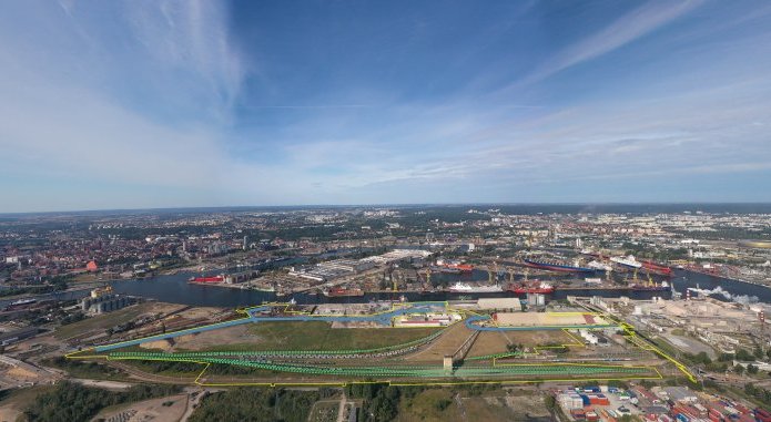 Nabrzeże Przemysłowe w gdańskim porcie – projekt. Źródło: Port Gdańsk
