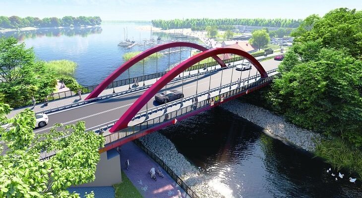 Wizualizacja nowego mostu w Wielkopolsce. Źródło: WZDW