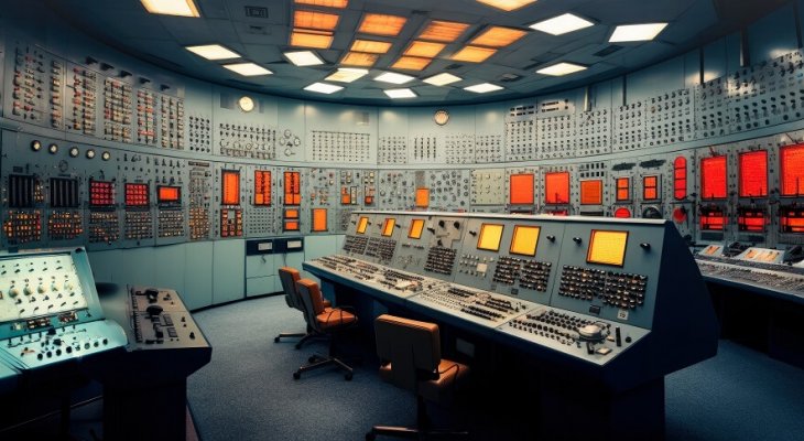 Elektrownia atomowa, sterownia. Źródło: Lubo Ivanko/Adobe Stock