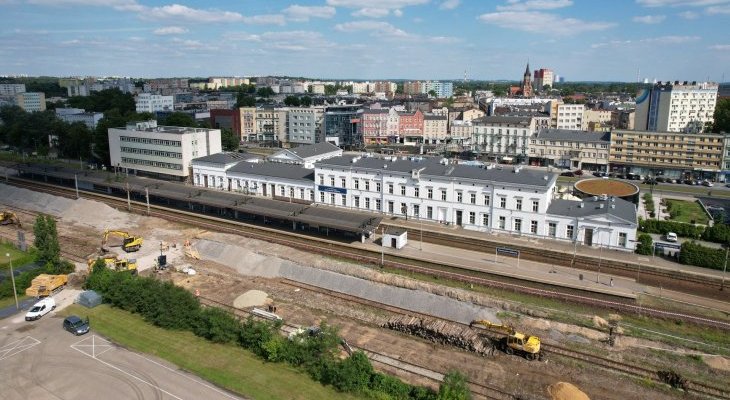 Stacja Sosnowiec w przebudowie. Fot. Szymon Grochowski/PKP PLK