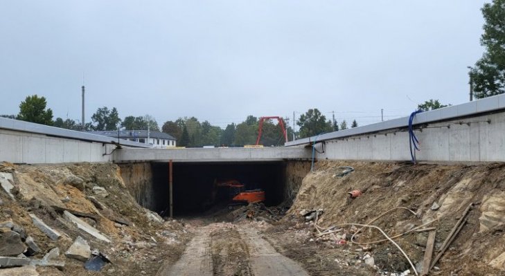 Plac budowy tunelu w Sulejówku. Fot. Karol Jakubowski/PKP PLK