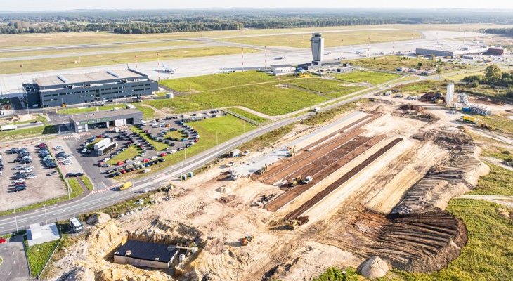 Budowa parkingu na lotnisku w Pyrzowicach. Fot. Katowice Airport