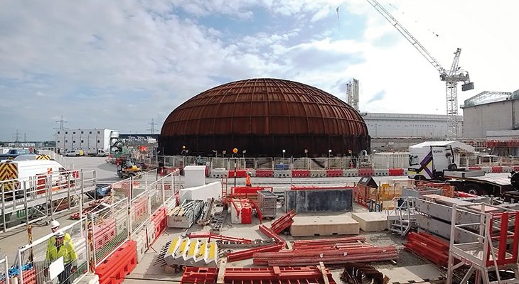 FOT. 1. | Kopuła na budynku reaktora w Hinkley Point C. Fot. EDF 