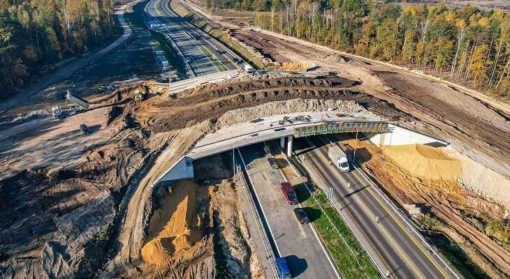 Budowa pierwszego odcinka (17 km) obwodnicy Poręby i Zawiercia. Fot. GDDKiA