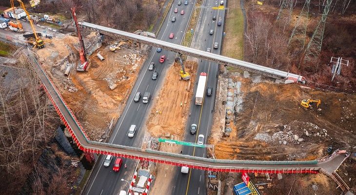 Powstają nowe wiadukty nad drogą ekspresową S86. Fot. GDDKiA/Paweł Klarecki