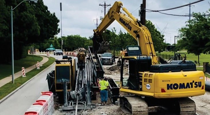 Wiercenie HDD w Plano w stanie Teksas. Fot. Lovelady Directional Drilling