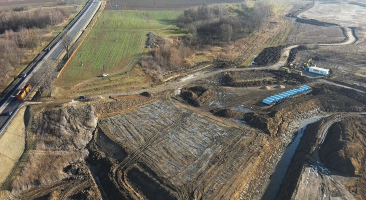 Budowa polderu na Budziszy. Pierwsze prace zakończone. Fot. RZGW w Rzeszowie