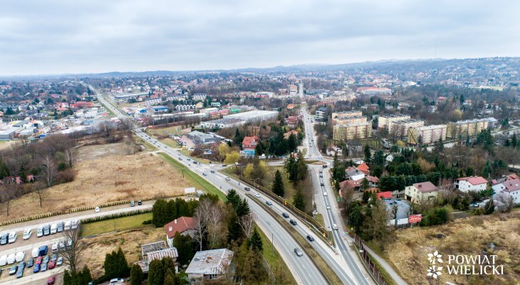 Teren budowy przyszłego węzła Wieliczka. Fot. Powiat Wielicki