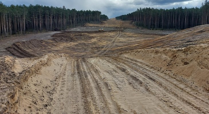 Budowa drogi ekspresowej S10. Fot. GDDKiA