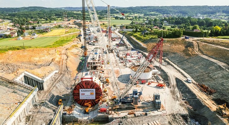 Obecnie Mostostal Warszawa buduje m.in. tunelowy odcinek Rzeszów–Babica drogi ekspresowej S19. Fot. Mostostal Warszawa