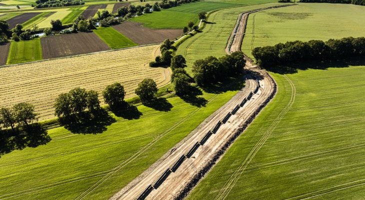 Budowa gazociągu Kędzierzyn-Koźle–Racibórz–Rybnik. Fot. Gaz-System