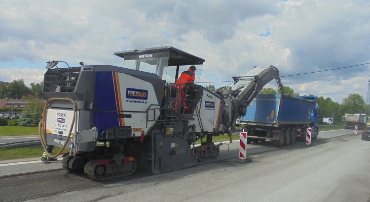 Remont nawierzchni zakopianki w Jaworniku. Fot. GDDKiA
