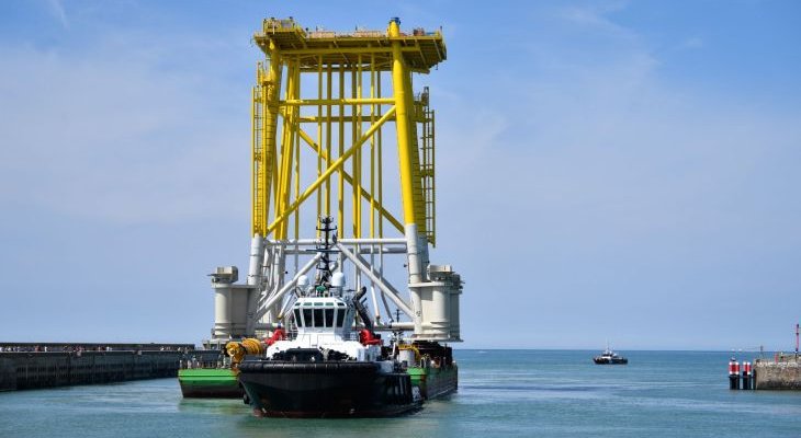 Transport fundamentu. Fot. Les Éoliennes en Mer Services
