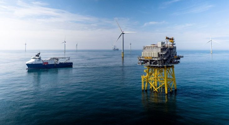 Morska farma wiatrowa Dudgeon u wybrzeży Norfolk w Anglii. Fot. Equinor