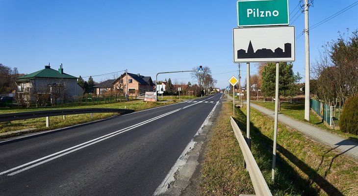 Pilzno – obecna droga krajowa nr 73. Fot. GDDKiA