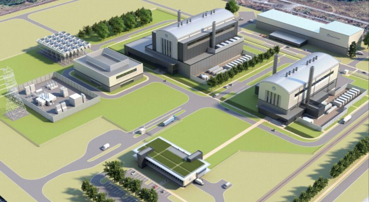 Wizualizacja małej elektrowni jądrowej z reaktorem Hermes 2. Źródło: Kairos Power