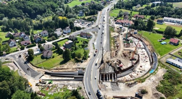 Zakopianka. Budowa węzła z tunelem. Fot. GDDKiA