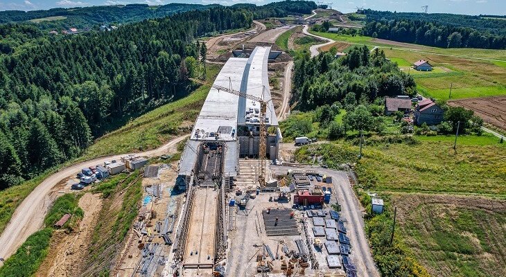 Budowa drogi ekspresowej S19 – estakada ES-19. Fot. GDDKiA