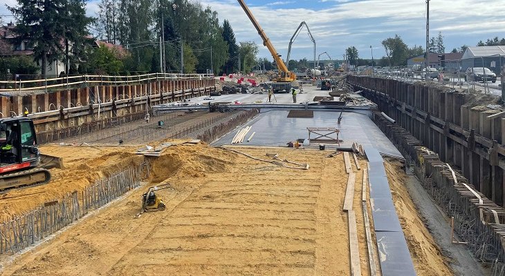 W Zabierzowie powstaje tunel drogowy. Fot. GDDKiA