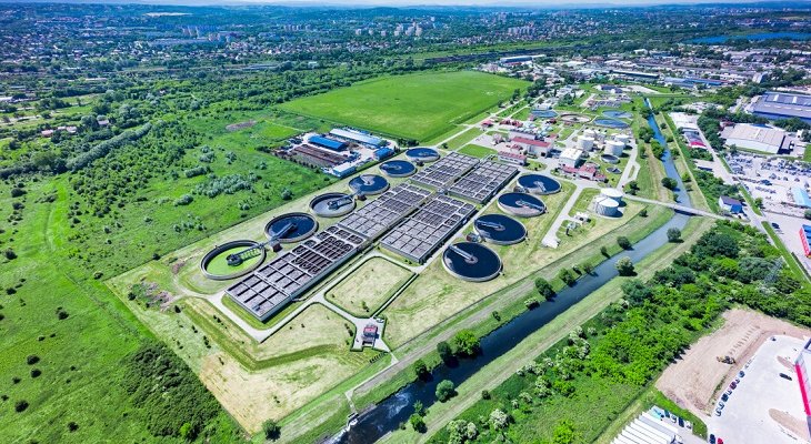 Oczyszczalnia ścieków Płaszów w Krakowie. Fot. WMK