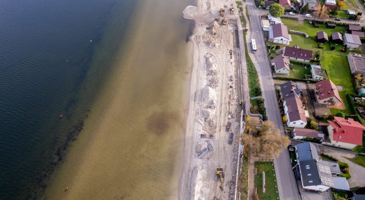 Budowa opaski w Rewie. Fot. Urząd Morski w Gdyni