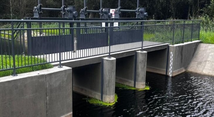 Odbudowany jaz Mniszek. Fot. Wody Polskie