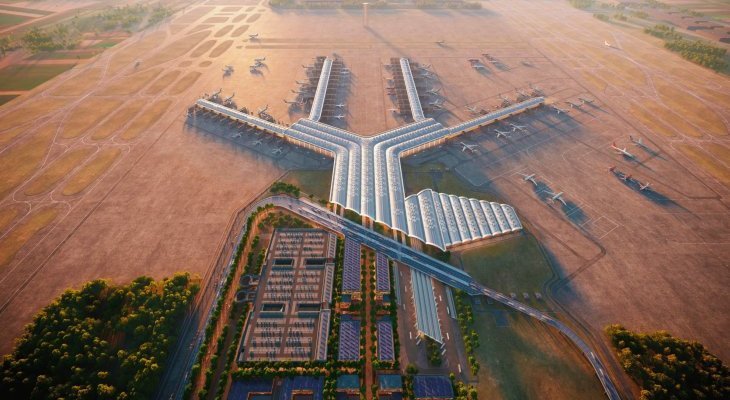 Wizualizacja lotniska. Źródło: CPK
