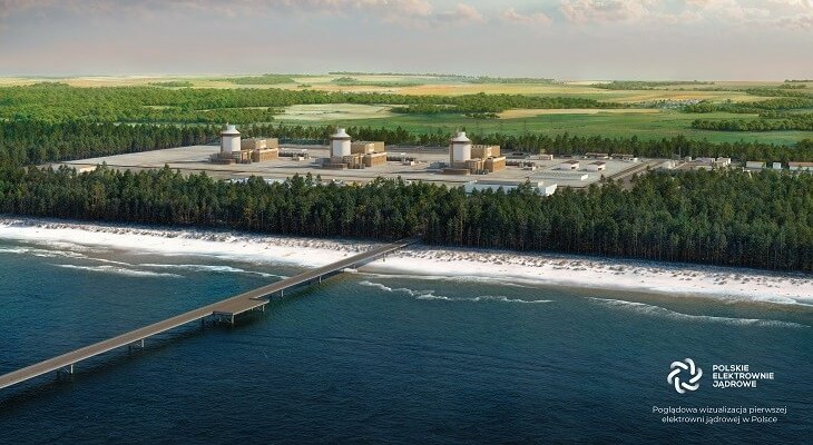Elektrownia jądrowa w Polsce – wizualizacja poglądowa. Źródło: PEKJ