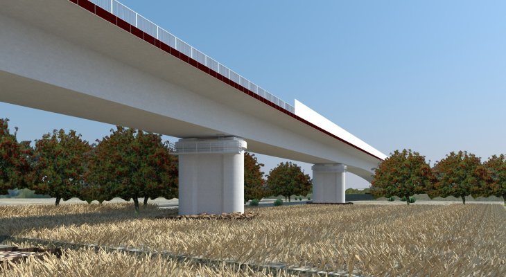 Wizualizacja mostu nad Odrą. Źródło: GDDKIA