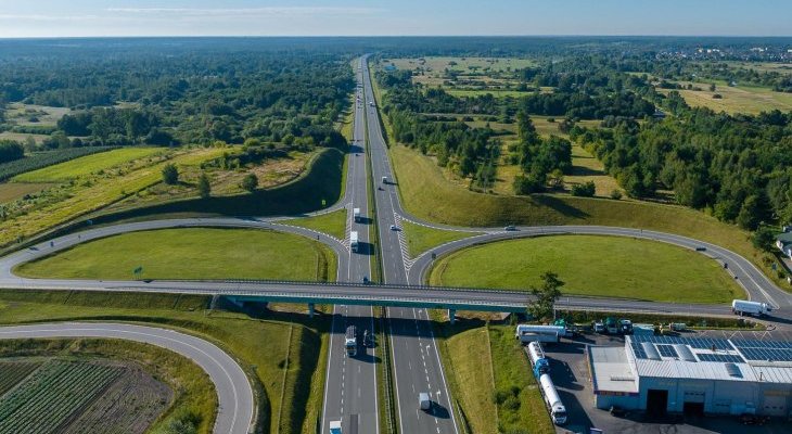 Droga ekspresowa S7, węzeł Białobrzegi Północ. Fot. GDDKiA