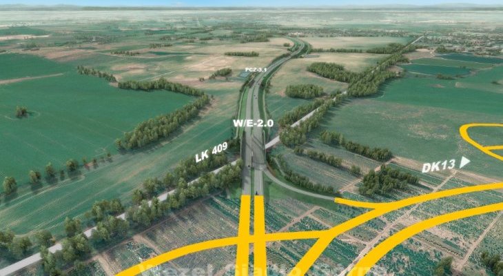 Wizualizacja odcinka S6 Kołbaskowo–Dołuje. Źródło: GDDKiA