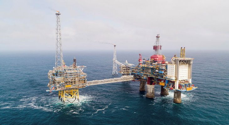 Platforma wydobycia i przetwarzana gazu Sleipner. Fot. Øyvind Gravås and Bo B. Randulff/Equinor