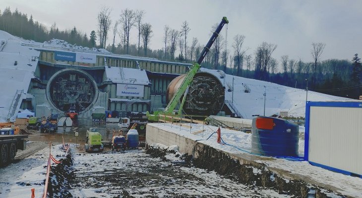 Droga ekspresowa S19, tunel drąży maszyna TBM. Fot. GDDKiA