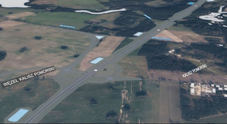 Wizualizacja odcinka drogi ekspresowej S19. Źródło: GDDKiA