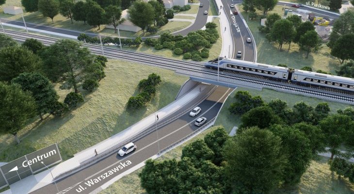 Wizualizacja wiaduktu pod torami w Tomaszowie Mazowieckim. Źródło: PKP PLK