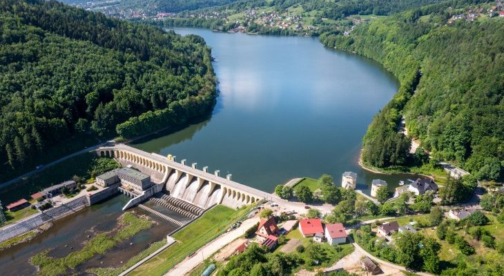 Zapora zbiornika Porąbka. Fot. Wody Polskie