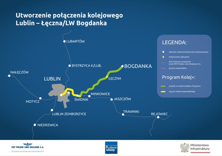 Połączenie Lublin–Łęczna. Źródło: Małgorzata Przybysz/PKP PLK