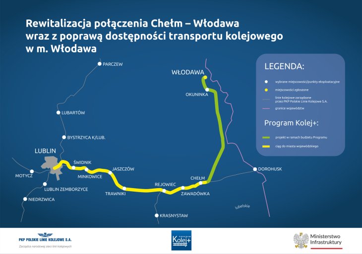 Linia kolejowa Lublin–Włodawa. Źródło: Małgorzata Przybysz/PKP PLK