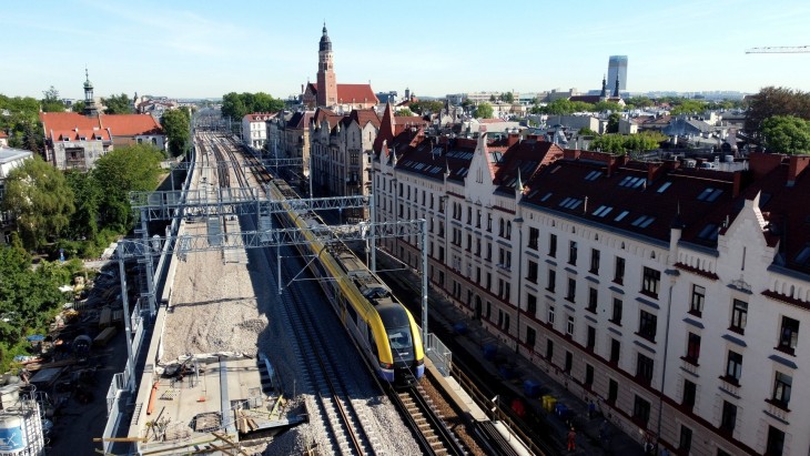 Estakada linii średnicowej w Krakowie. Fot. Piotr Hamarnik/PKP PLK