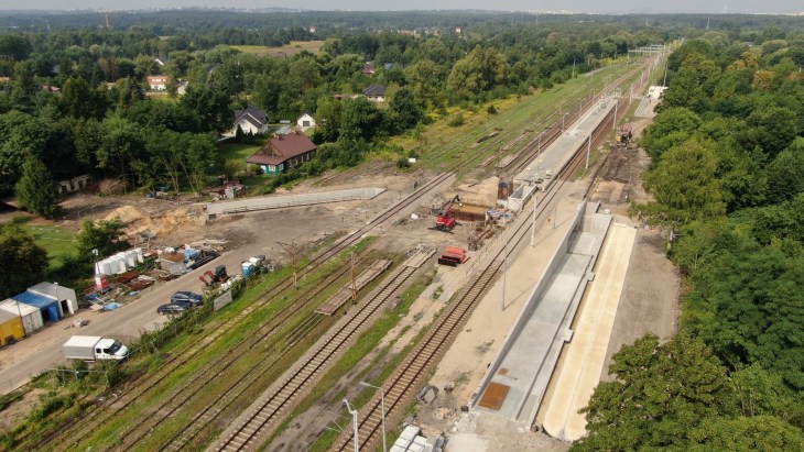 Budowa przejścia podziemnego na stacji Dąbrowa Górnicza Strzemieszyce. Fot. Krzysztof Ścigała/PKP PLK