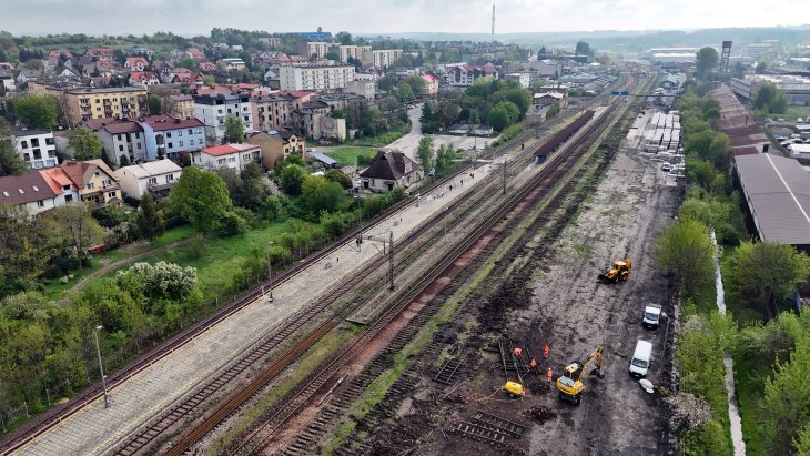 Demontaż torów. Fot. Piotr Hamarnik/PKP PLK