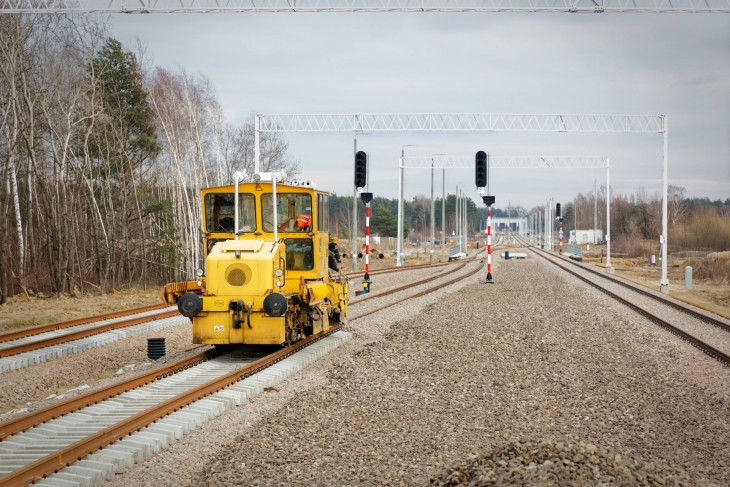 Pociąg techniczny na stacji Pyrzowice. Fot. Szymon Grochowski/PKP PLK