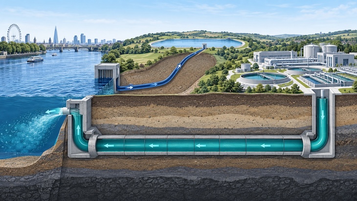 Fot. Wizualizacja poglądowa projektu Thames Water wykonana za pomocą sztucznej inteligencji
