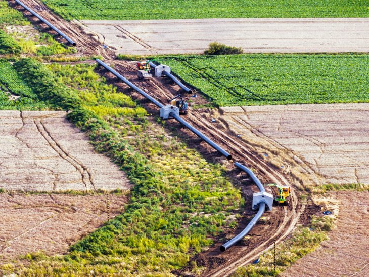 Budowa na lądzie. Fot. Gaz-System